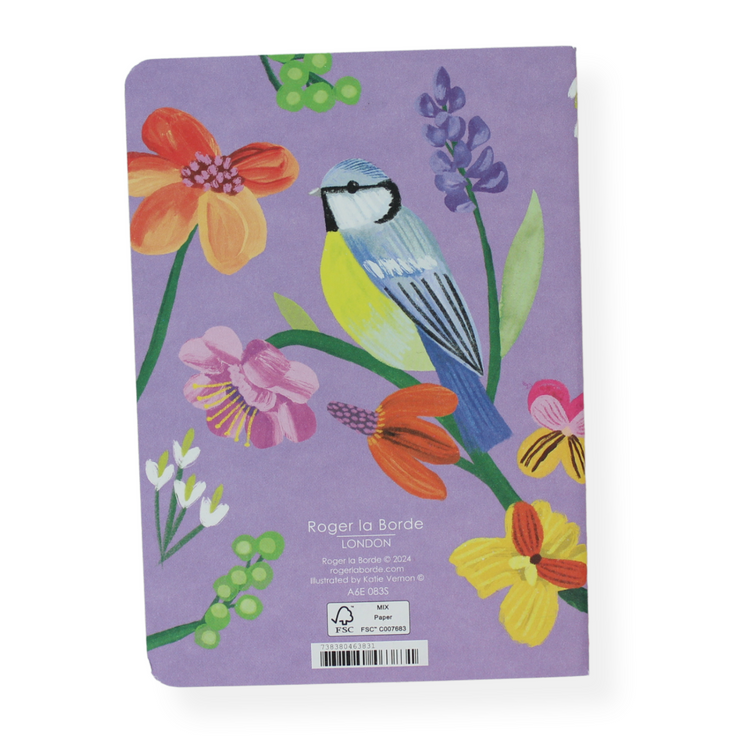 Mini Notebook | Birds on Lavender