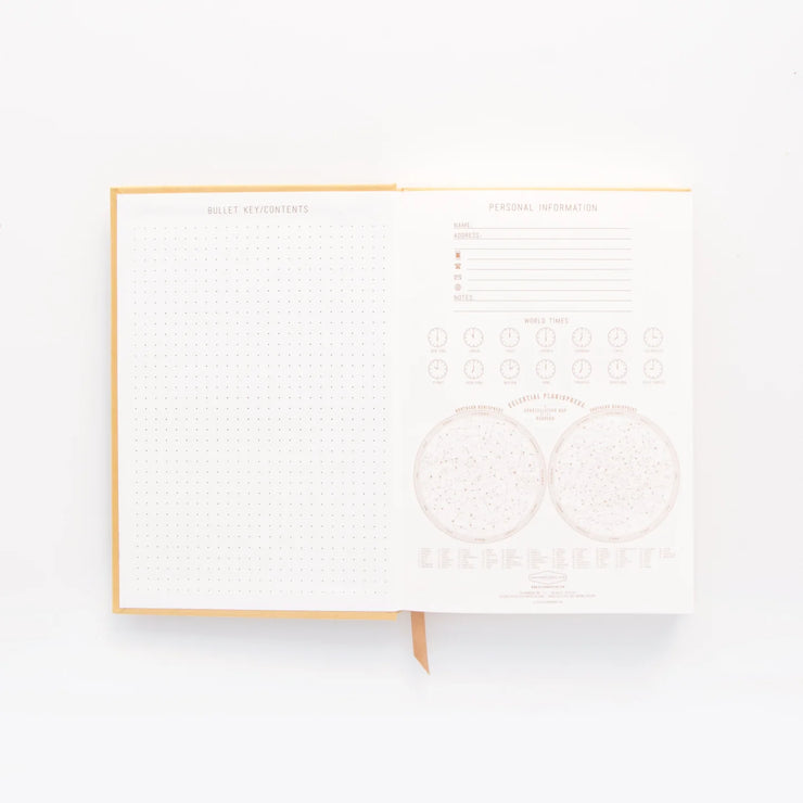 Hard Cover Suede Journal | Radiant Suns Block