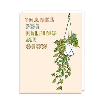 Thank You Card "Helping Me Grow"