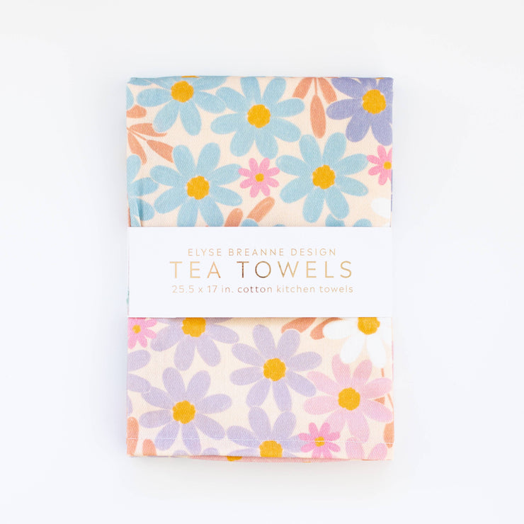 Blue Daisy Patch Tea Towels | 2 Pack