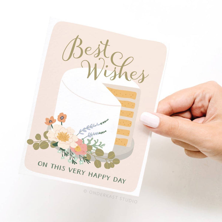 Wedding Card "Best Wishes Cake"