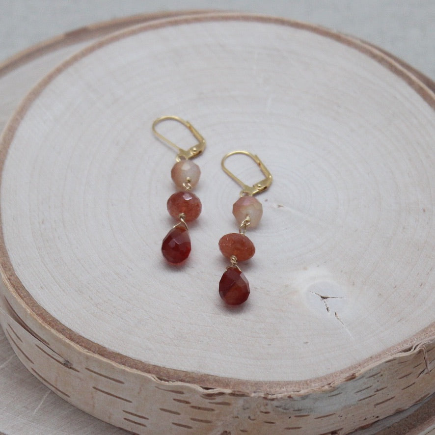 Gold Wire Wrap Earrings