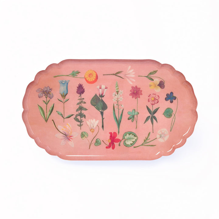 Enamel Tray | Festival of Flowers Scalloped