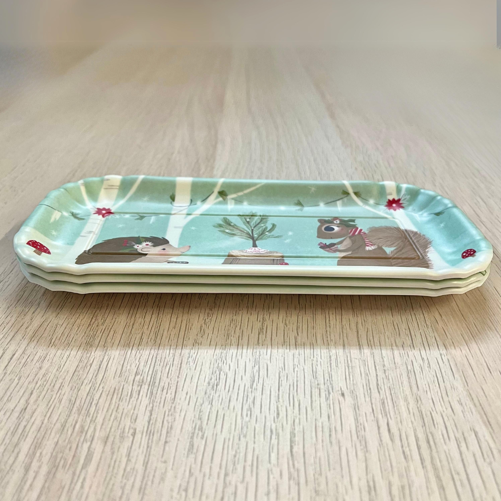 Melamine "Paper" Tray | Christmas Forest Friends