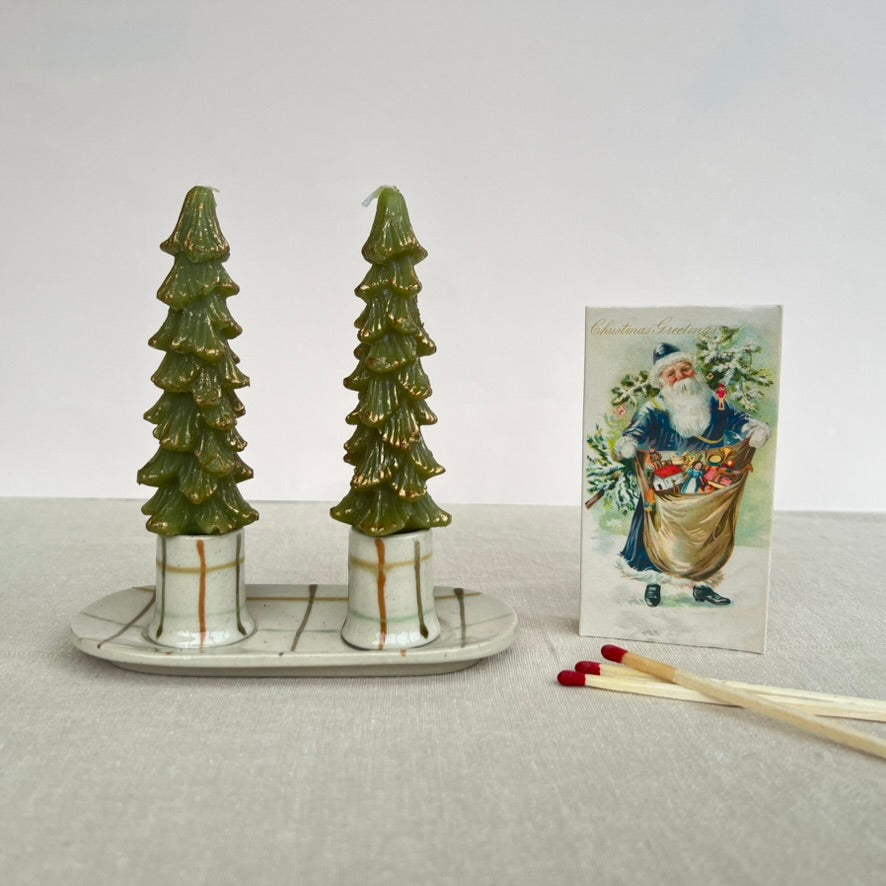 Ceramic Double Taper Candle Holder