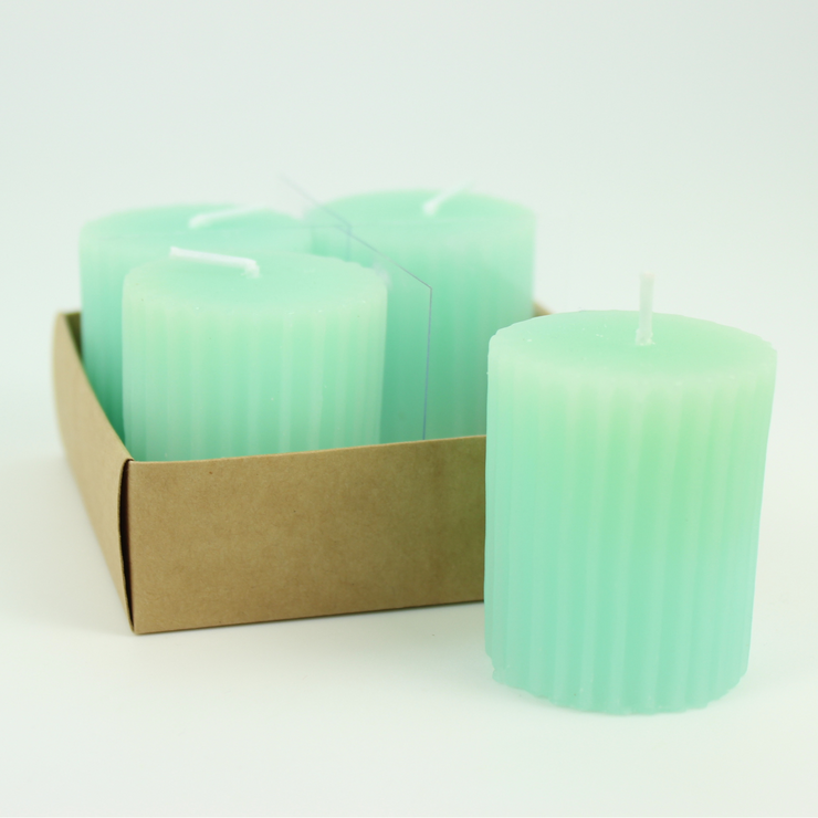 Ribbed Votive Candle Boxed Set