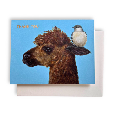 Thank You Card "Alpaca + Mockingbird"