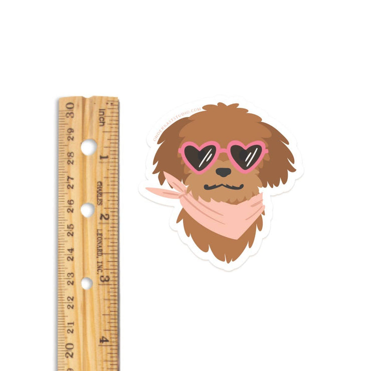 Sticker "Heart Sunglasses Dog"