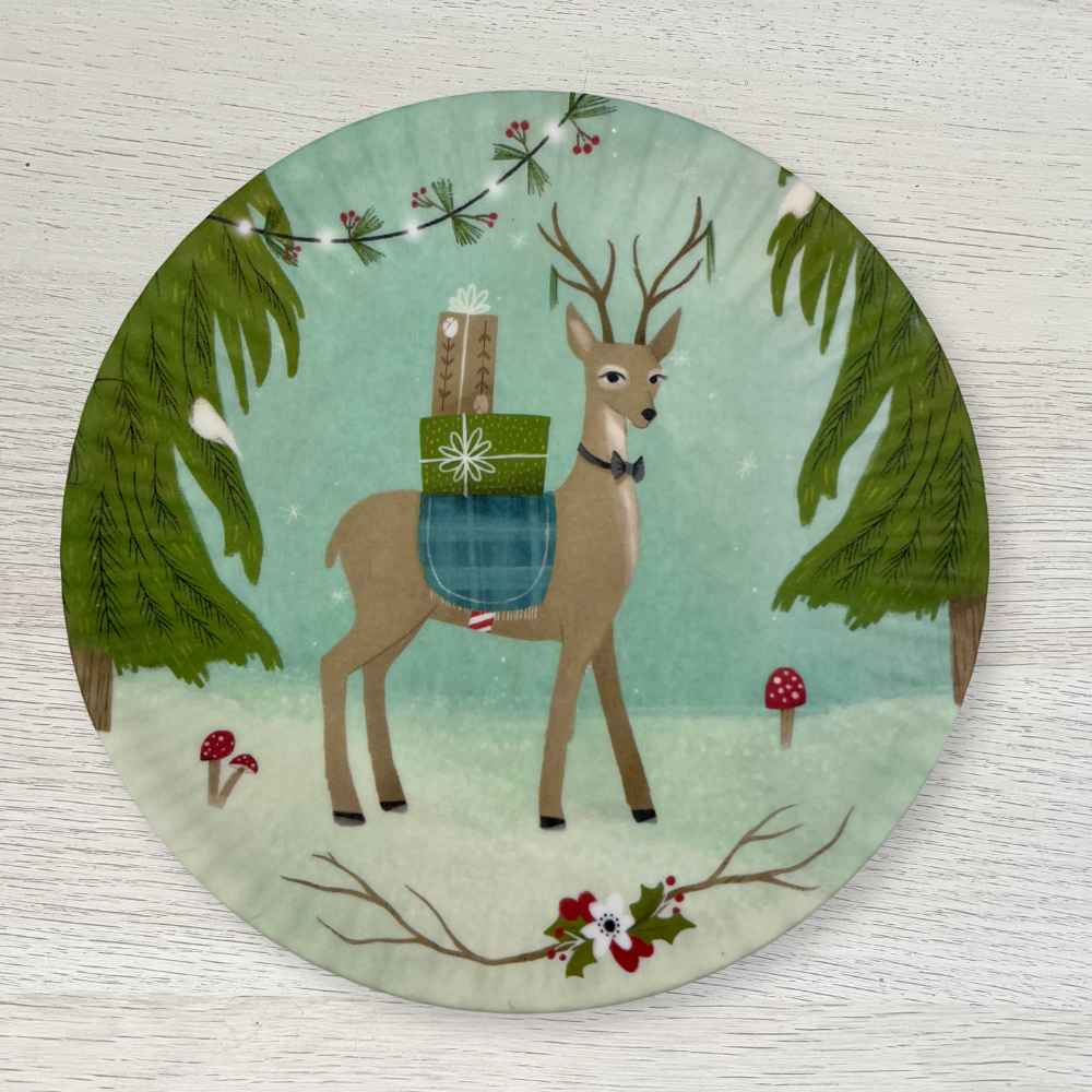 Melamine "Paper" Appetizer Plates | Deer