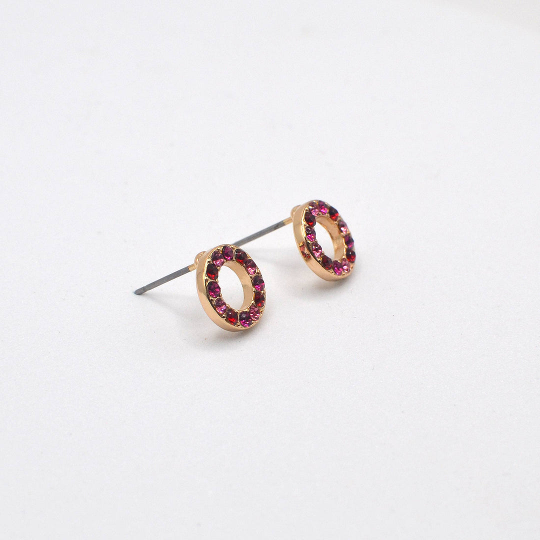 Mini Open Round Minimal Dainty Post Stud Earrings