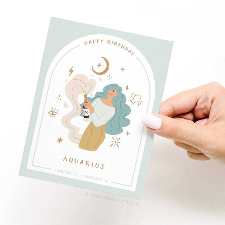 Birthday Card "Zodiac Aquarius"