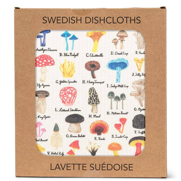 Swedish Dishcloth | Mushroom Alphabet