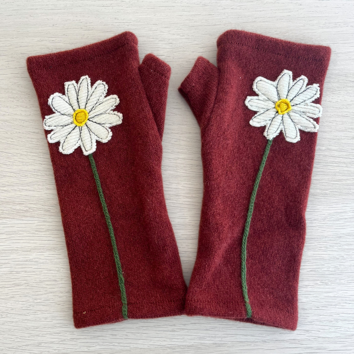 Fingerless Cashmere Gloves "Daisy"