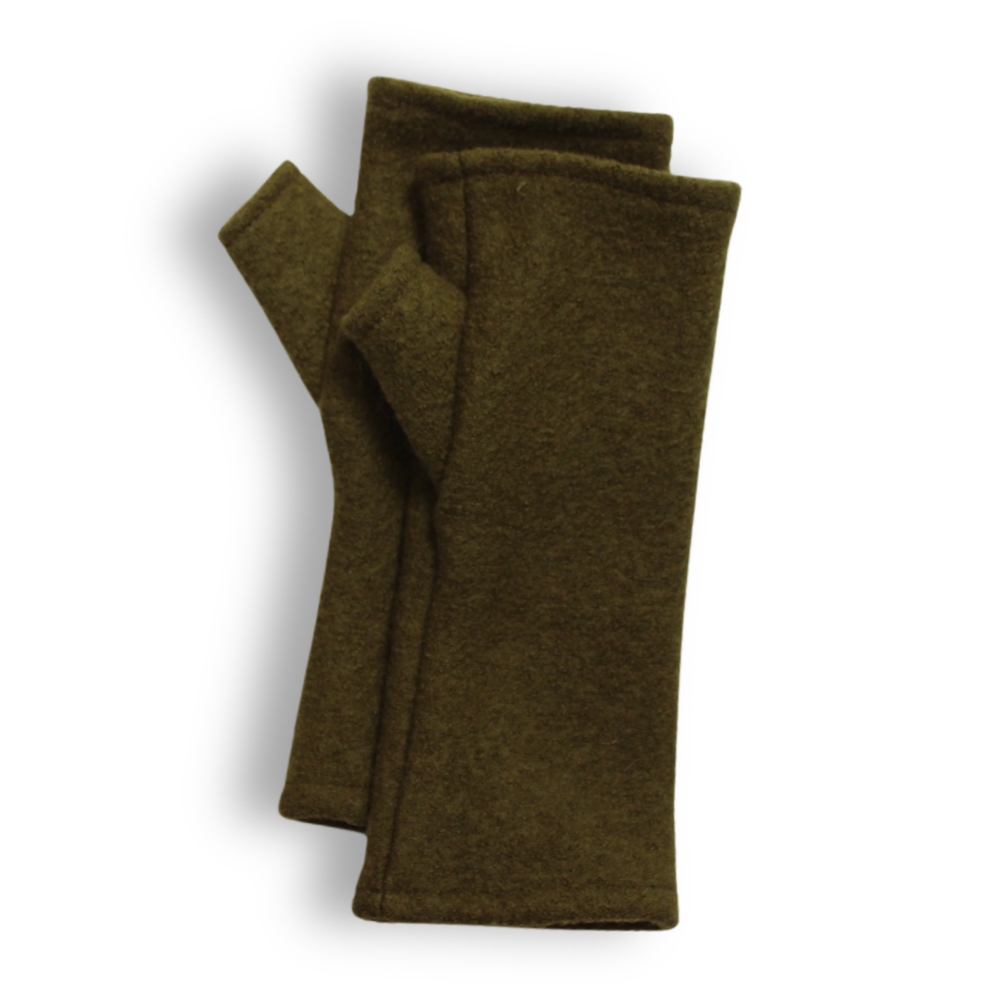 Merino Wool Fingerless Gloves | Solid