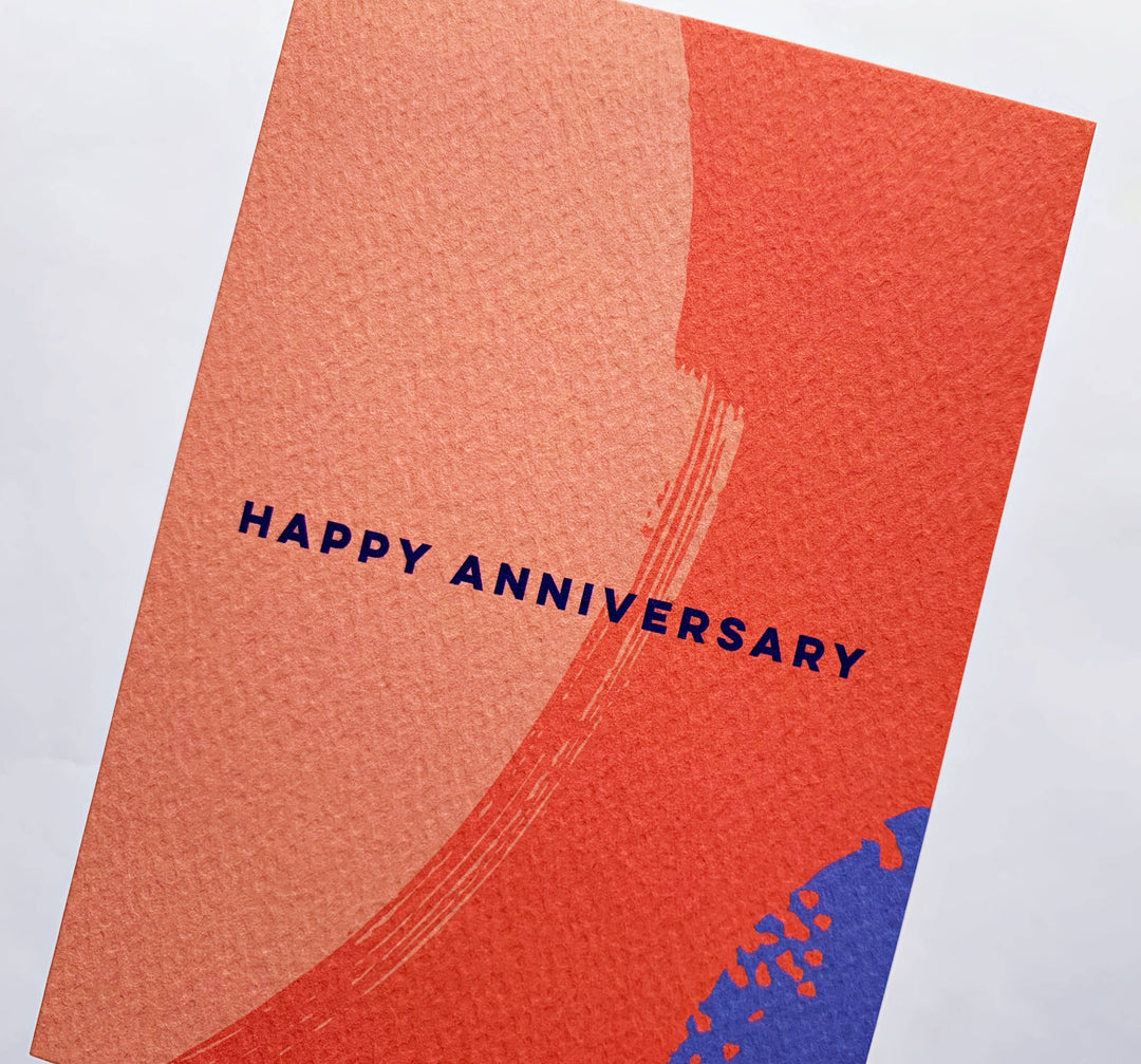Anniversary Card "Brush Strokes"