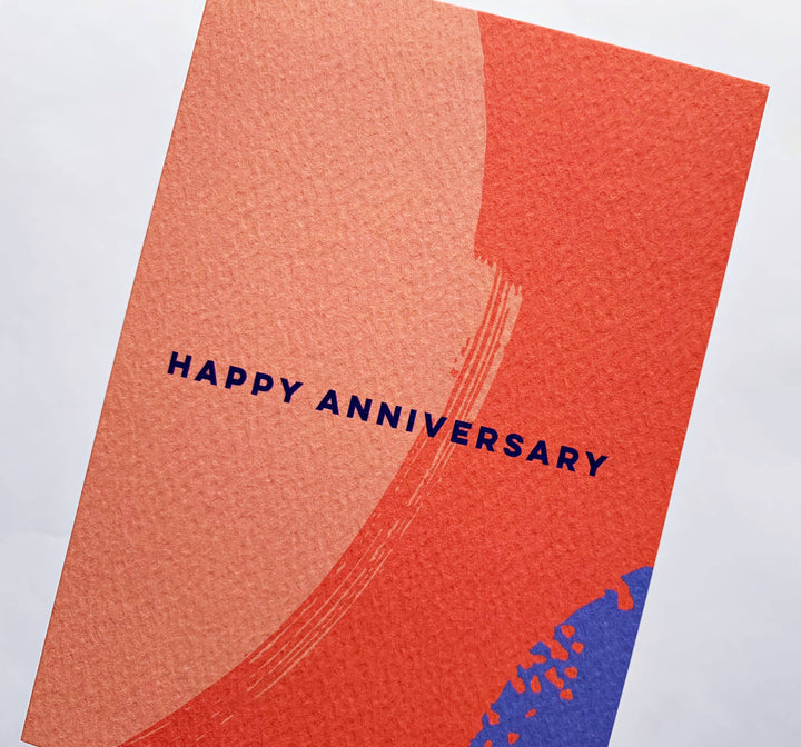 Anniversary Card "Brush Strokes"