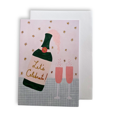 Celebration Card "Pink Champagne"