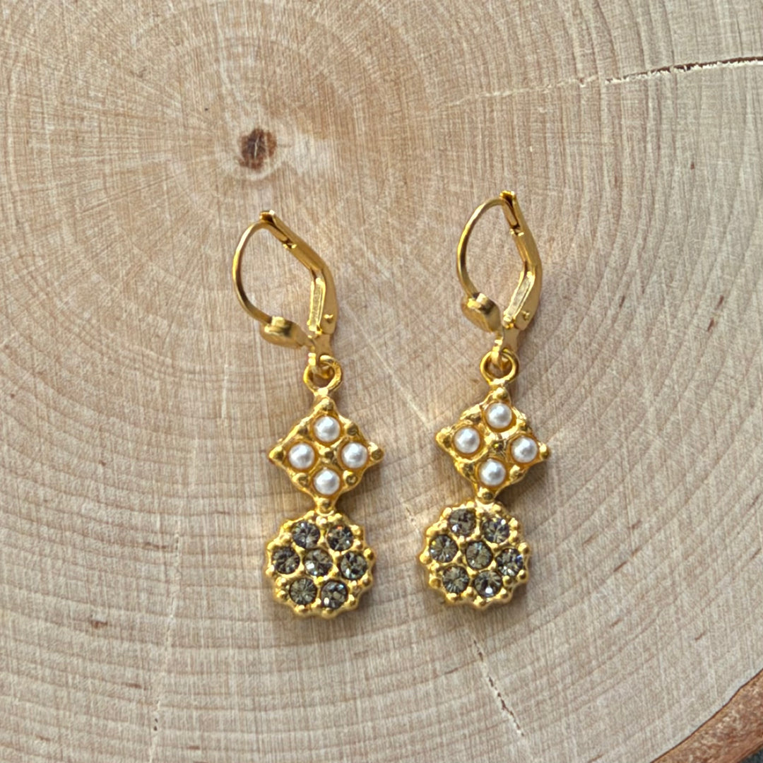 La Vie Gem + Crystal Stack Earrings