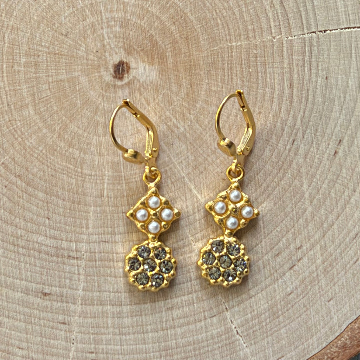 La Vie Gem + Crystal Stack Earrings