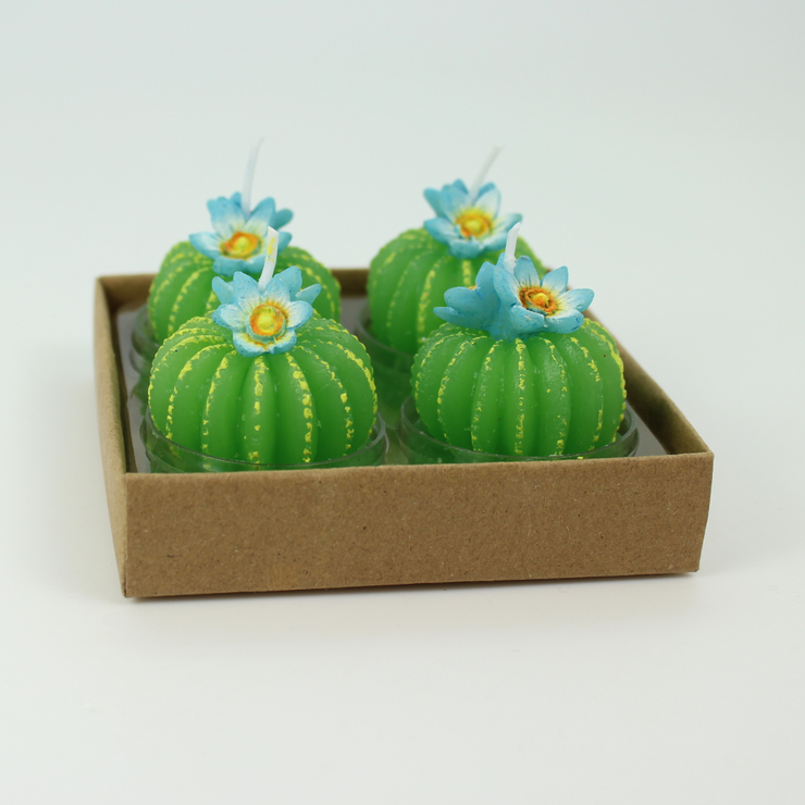 Votive Set | Barrel Cactus Blue Bloom