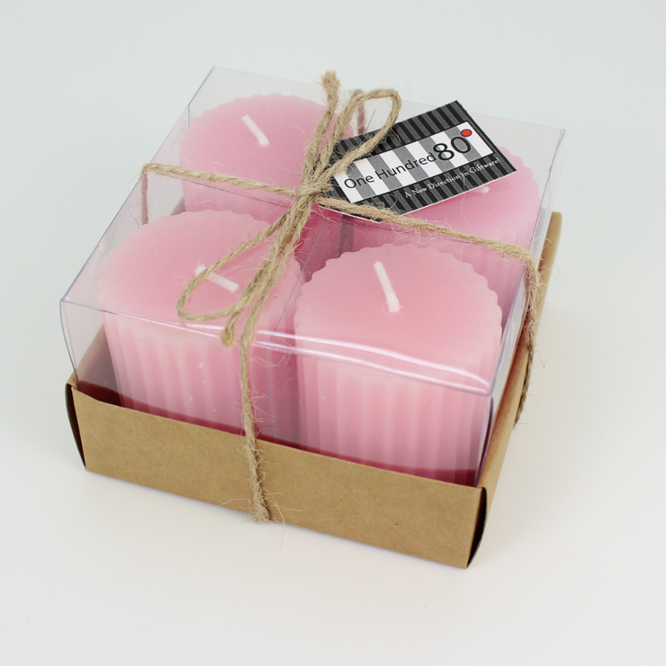 Ribbed Votive Candle Boxed Set