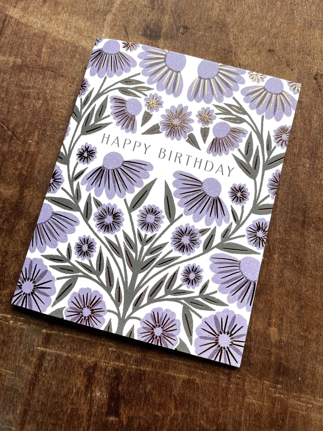 Birthday Card "Purple Coneflowers"