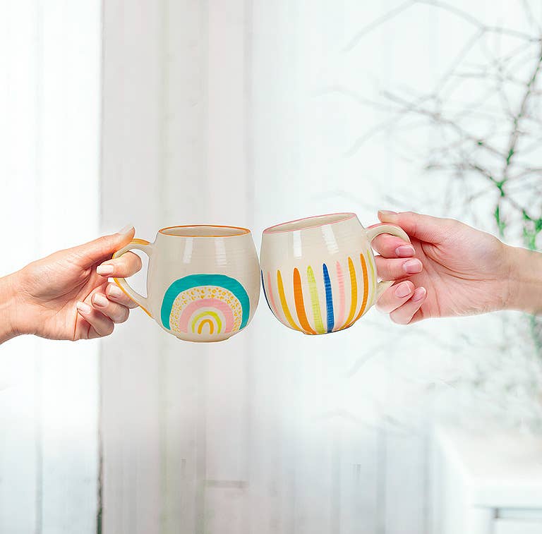 Ball Mug "Colorful Lines"