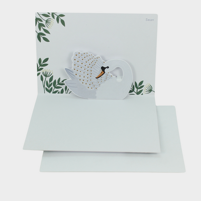 Blank Pop-Up Card "Swan"