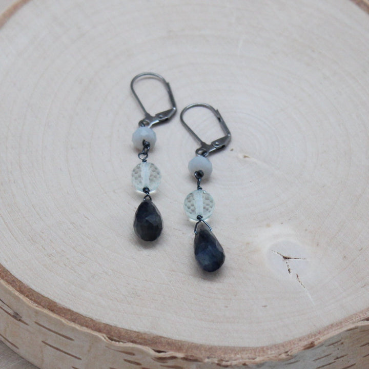 Gunmetal Wire Wrap Earrings | Sale