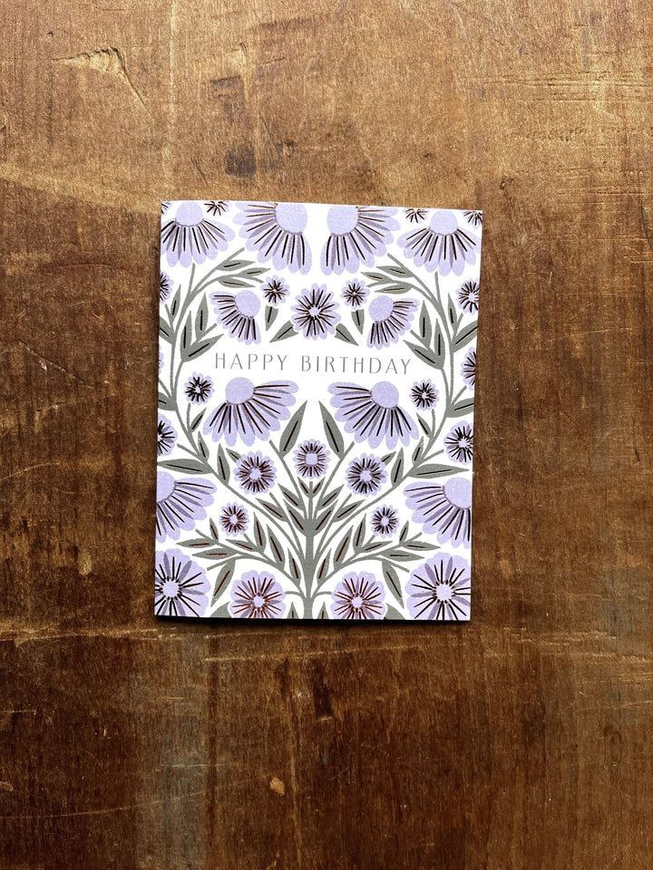 Birthday Card "Purple Coneflowers"