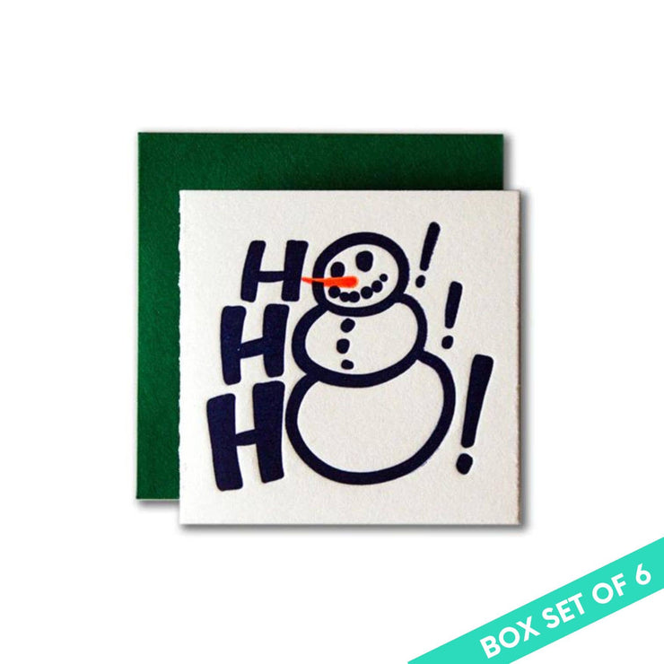 Letterpress Mini Card "Ho Ho Ho"
