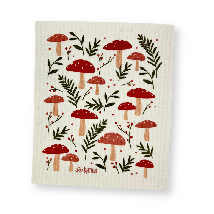 Swedish Dish Towel | Mushrooms