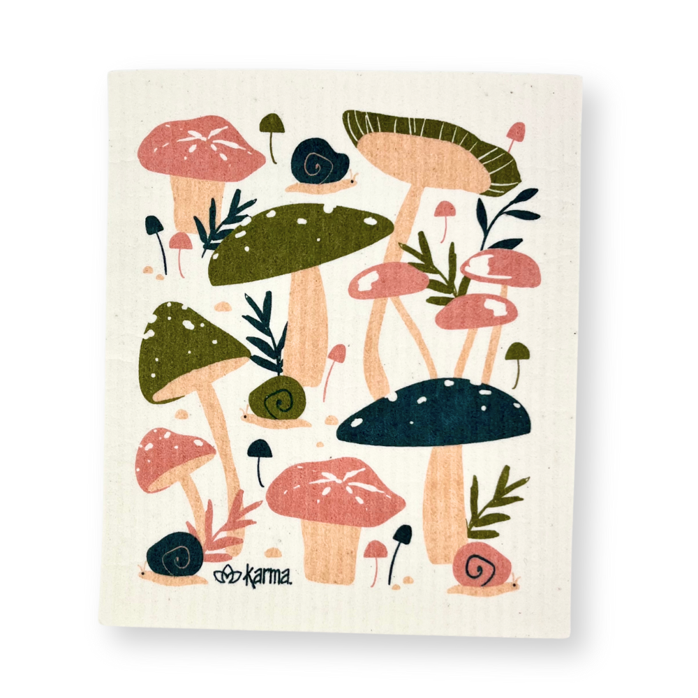 Swedish Dish Towel | Mushrooms