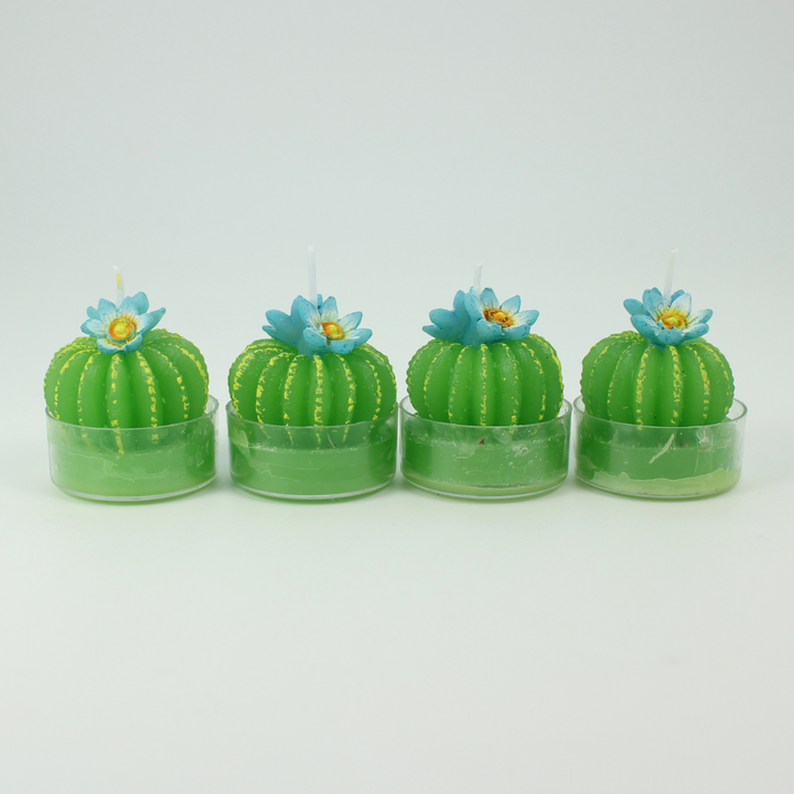 Votive Set | Barrel Cactus Blue Bloom