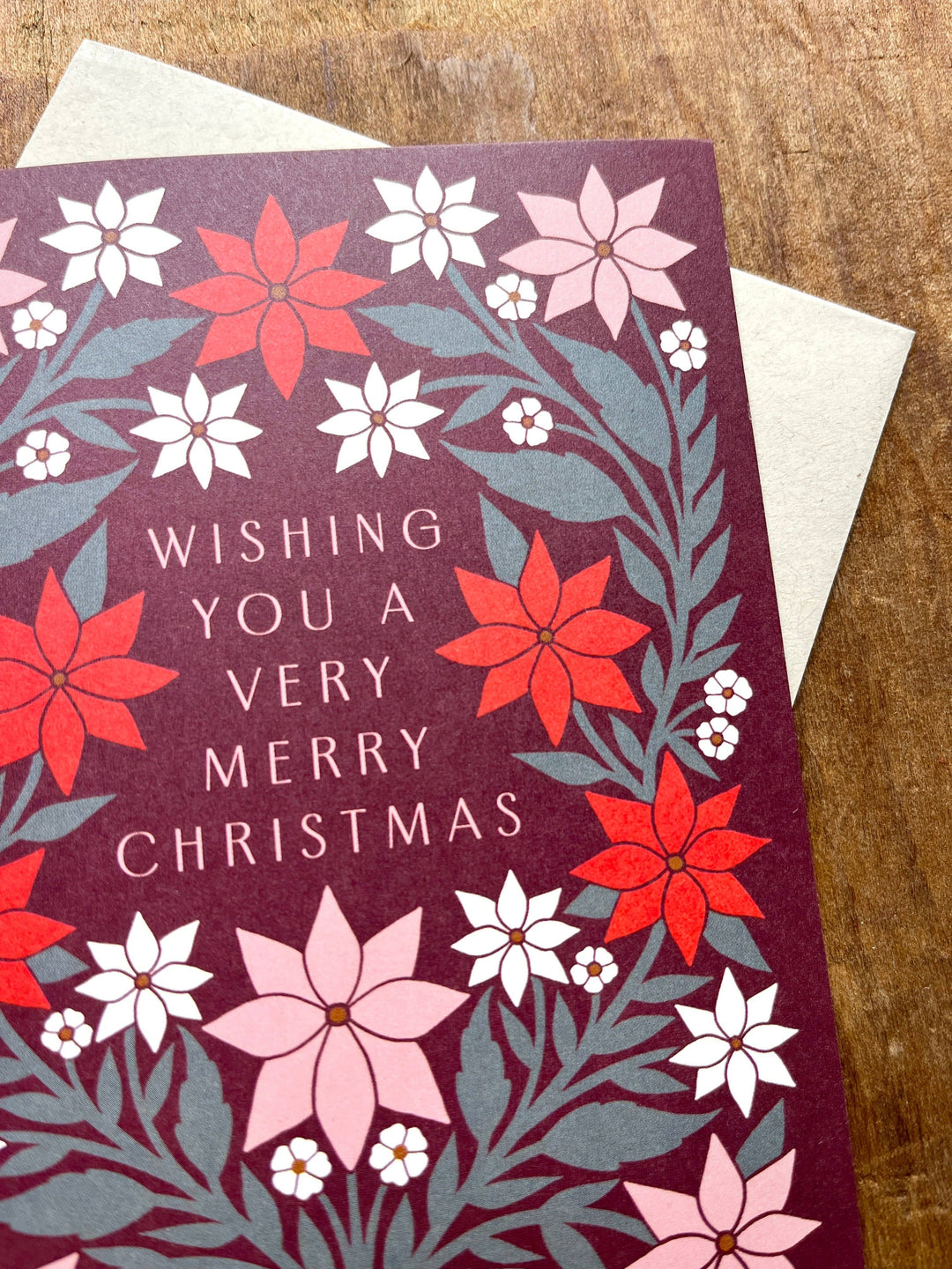Boxed Holiday Cards "Burgundy Floral"