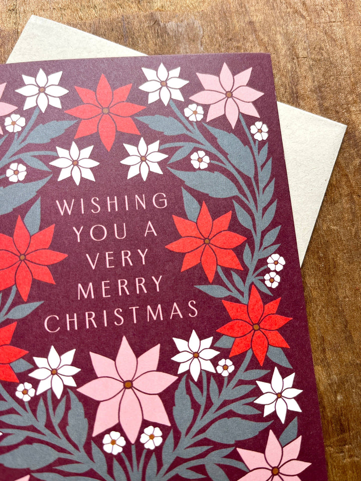 Boxed Holiday Cards "Burgundy Floral"