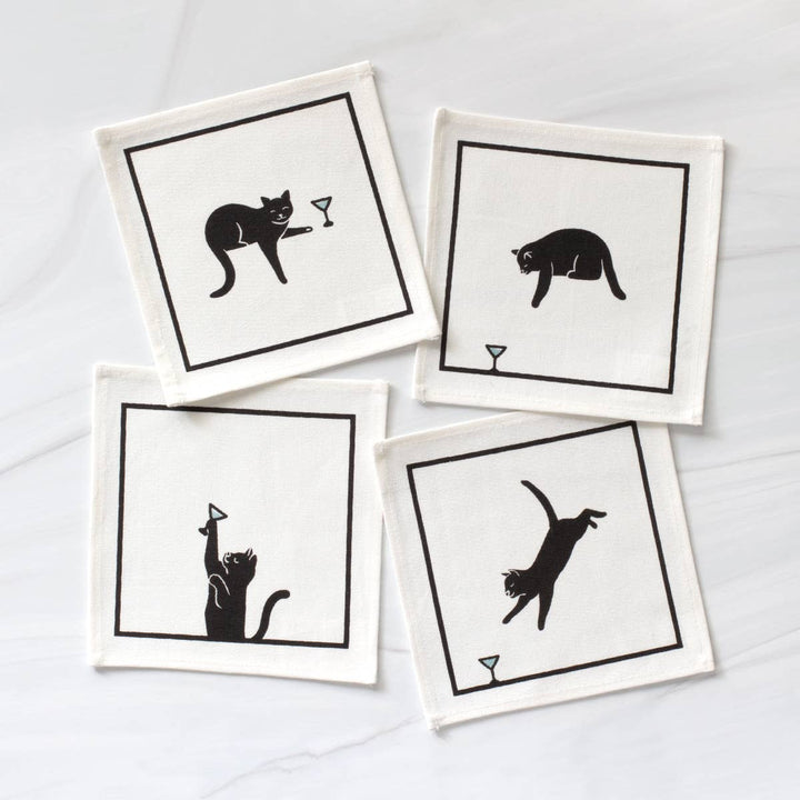 Cocktail Napkins | Black Cat Martini