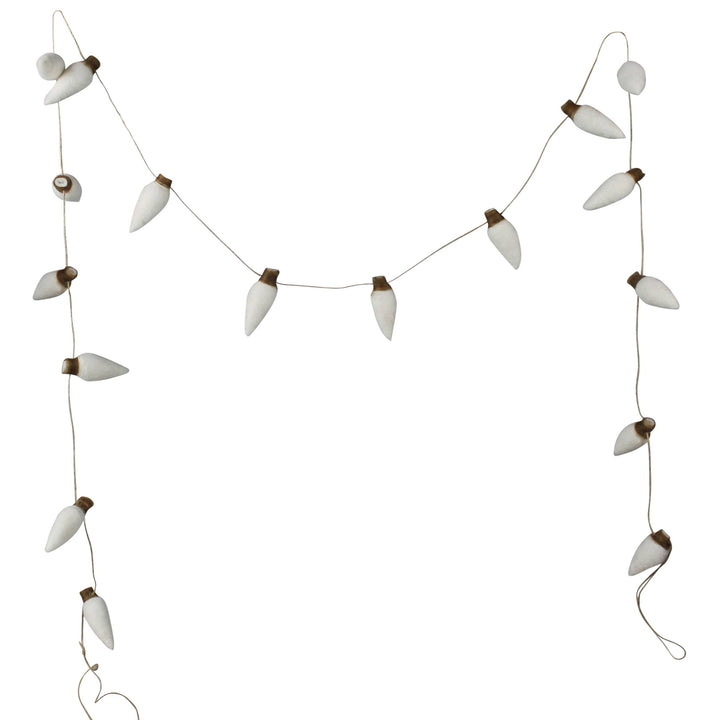 Felt String of Lights | White