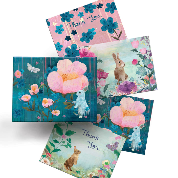Boxed Notecards | Floral Rabbits