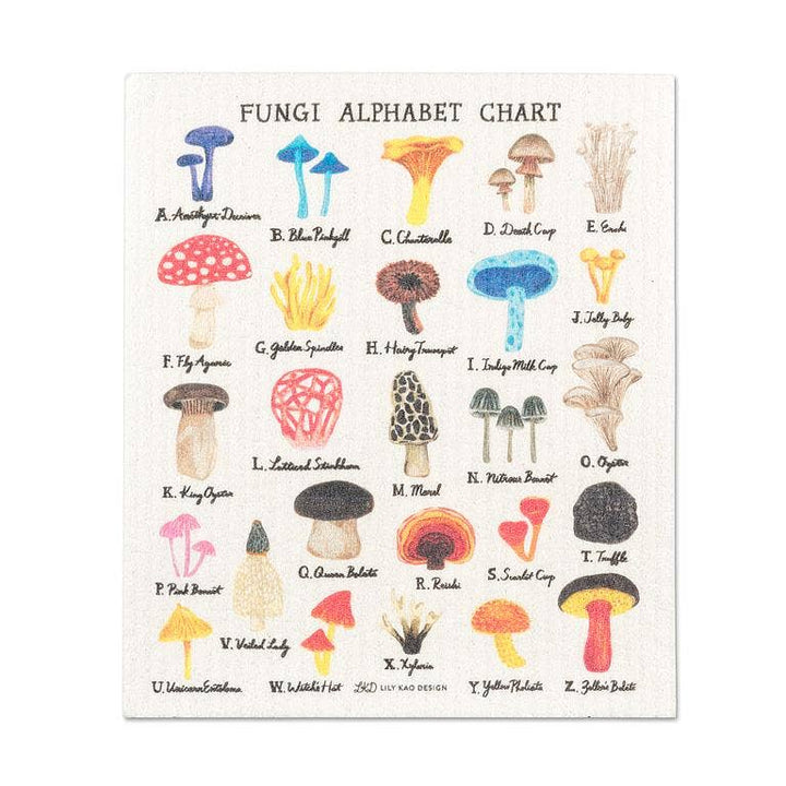 Swedish Dishcloth | Mushroom Alphabet