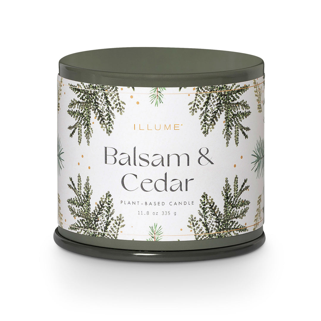 Illume Vanity Candle Tin | Balsam + Cedar