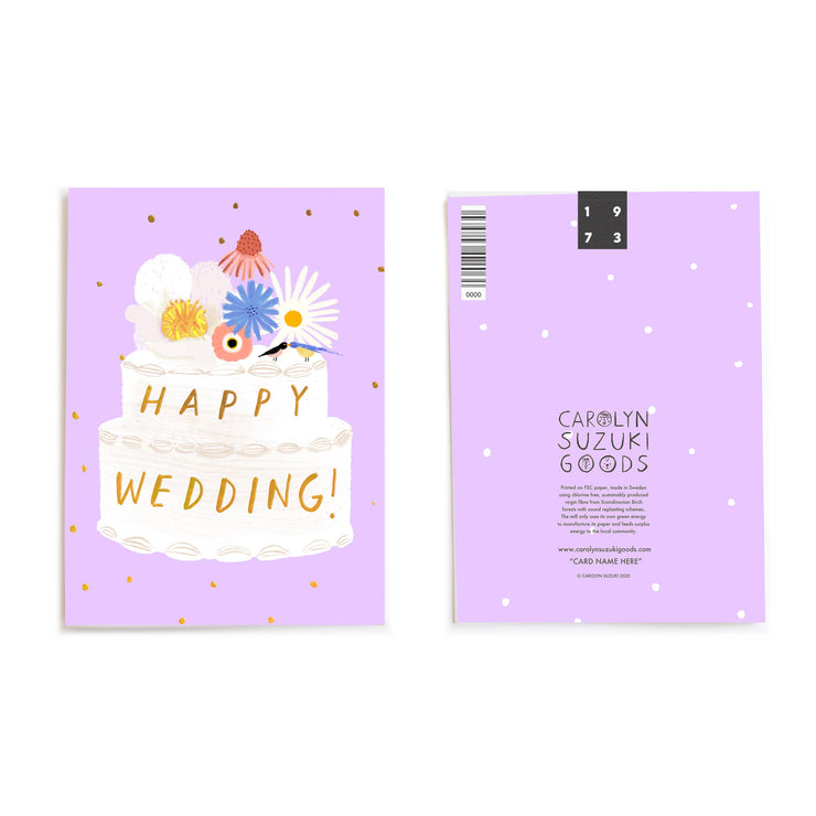 Wedding Card "Purple Cake"