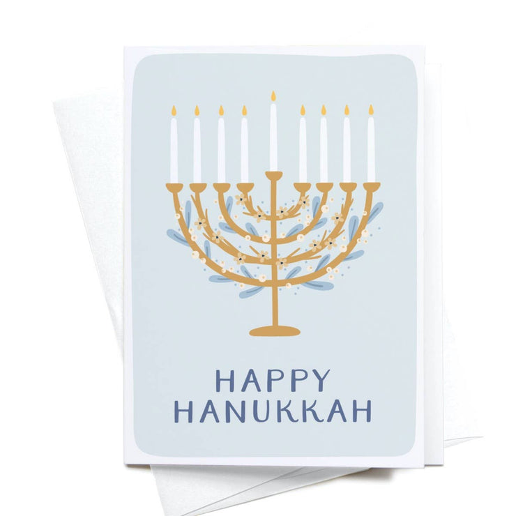 Boxed Hanukkah Cards "Floral Menorah"