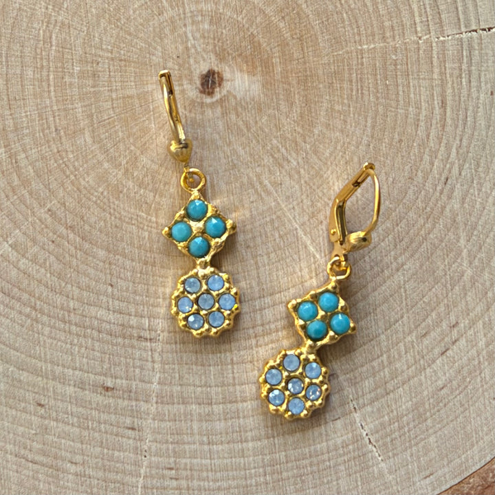 La Vie Gem + Crystal Stack Earrings