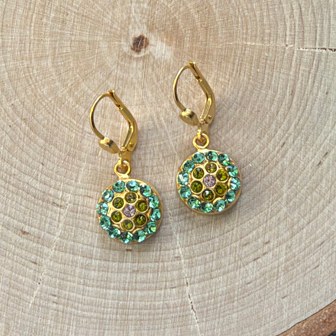 La Vie Crystal Disc Earrings