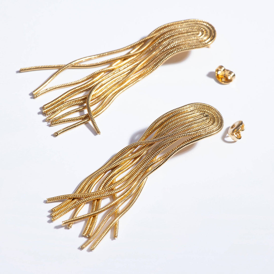 Earrings | 18k Gold Tassel