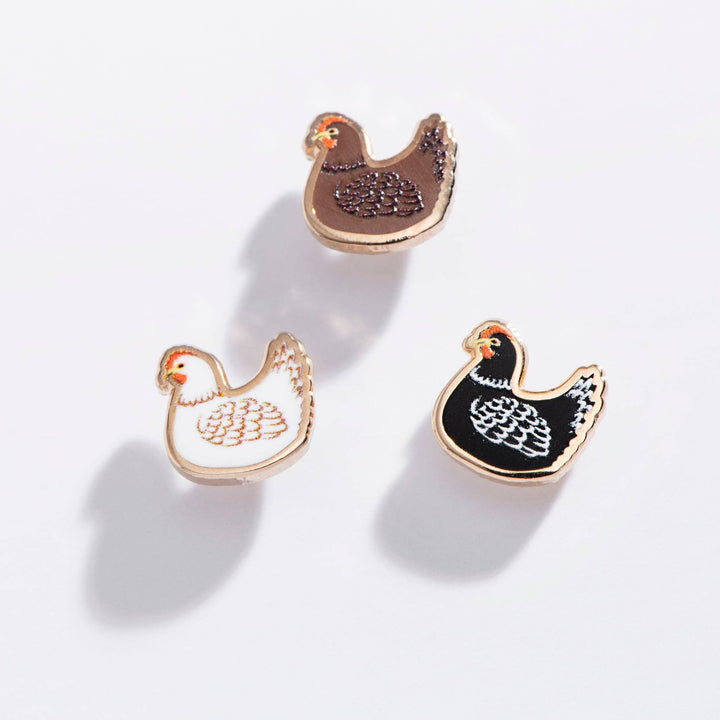 Post Earrings | Chickens