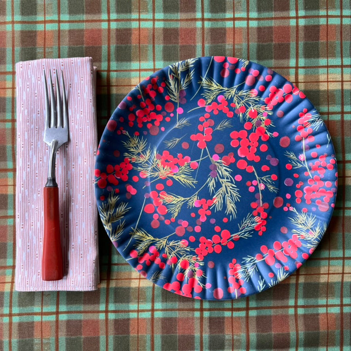 Melamine "Paper" Plates | Winter Berries