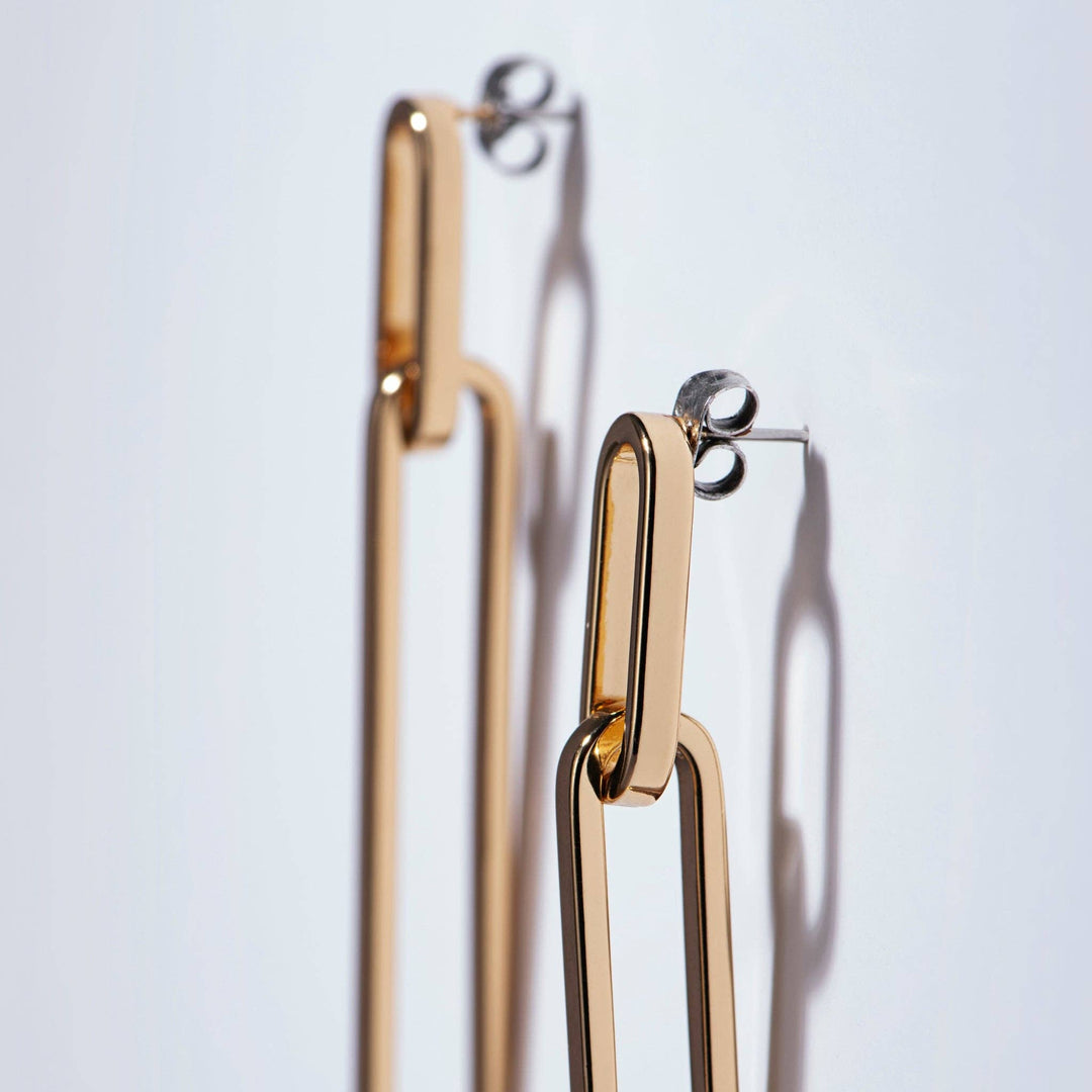 Earrings | 18k Gold-Plated Paperclips