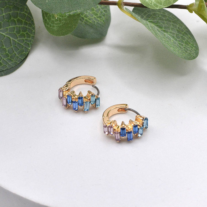 Baguette CZ Huggie Earrings